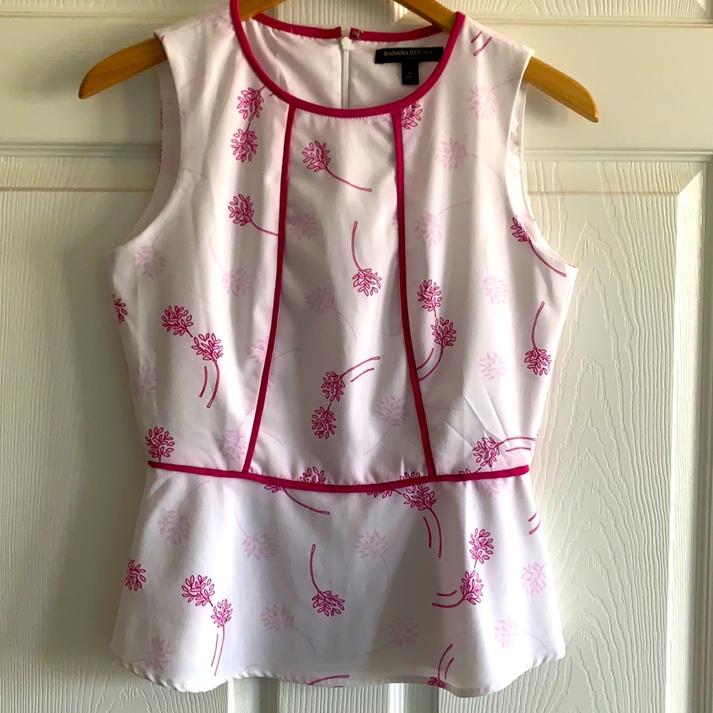 White and pink tank top